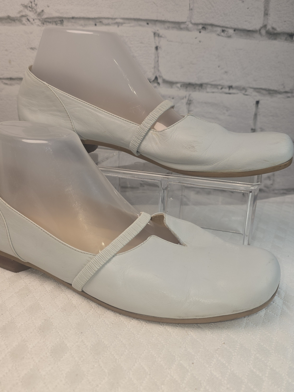 NORDSTROM POWDER BLUE MARY JANE BALLET FLATS SQUARE TOE COTTAGECORE WOMENS 9